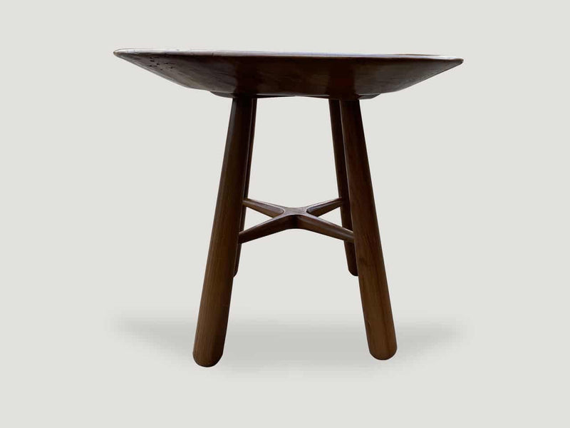 Mid Century Couture Round Table with Butterflies Inlaid