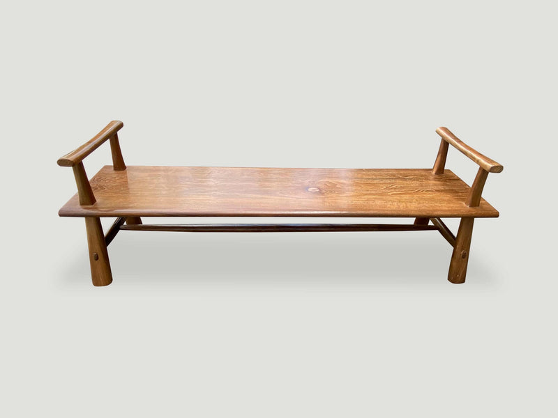 Mid Century Couture Bench With Arms
