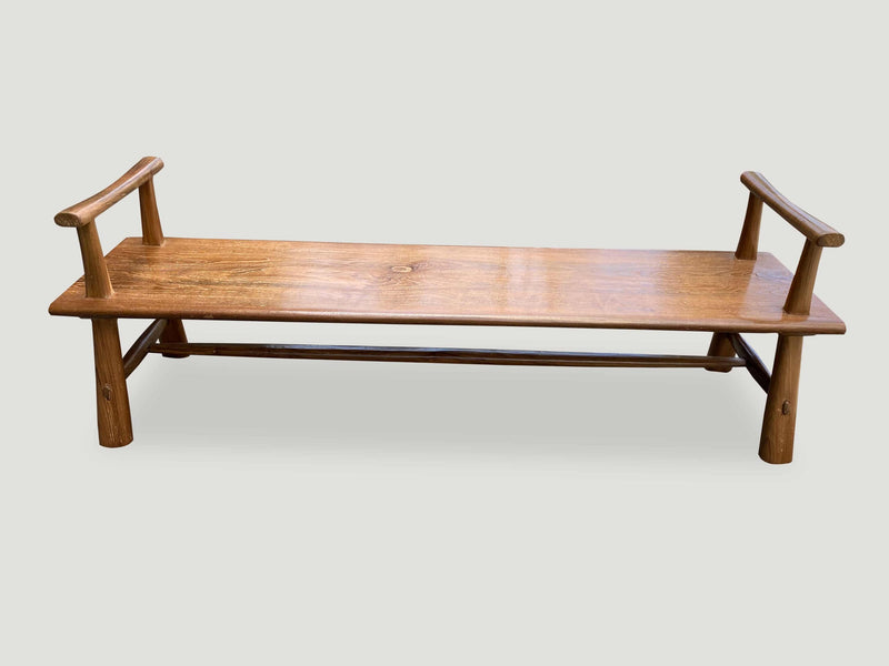 Mid Century Couture Bench With Arms