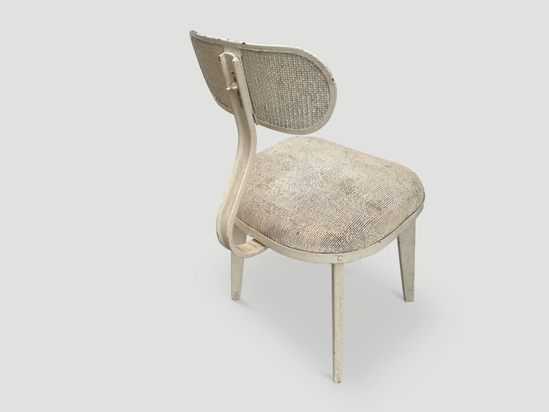 Antique Perforated Metal and Wood Chair