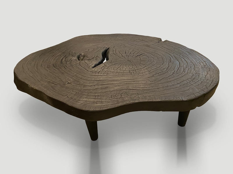 Amorphous Single Slab Mid Century Modern Coffee Table