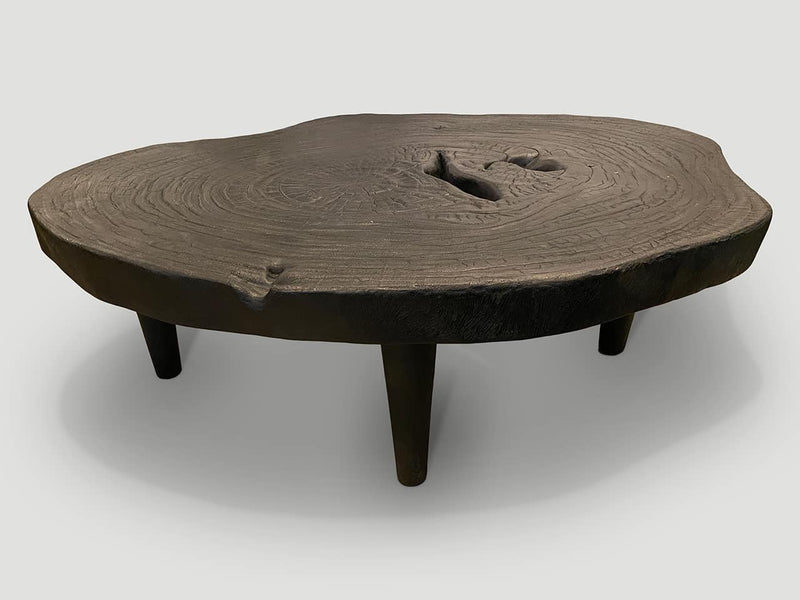 Amorphous Single Slab Mid Century Modern Coffee Table