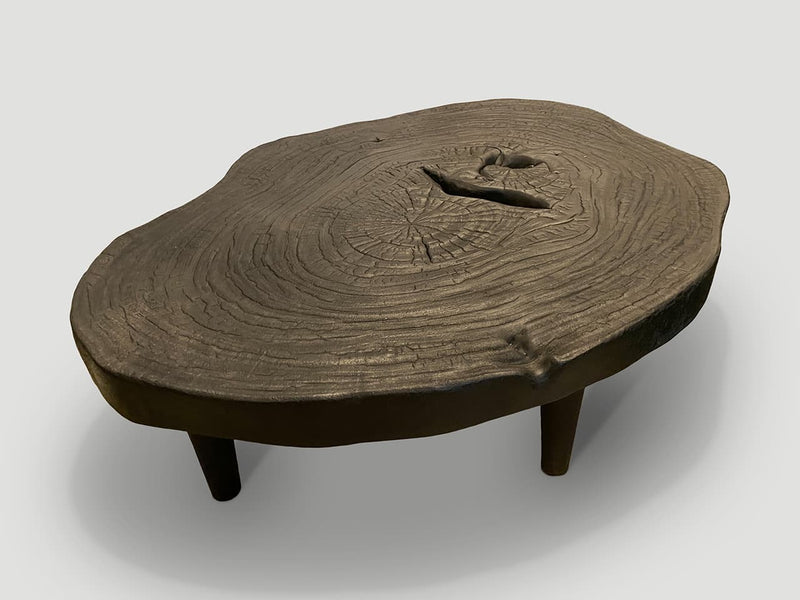 Amorphous Single Slab Mid Century Modern Coffee Table