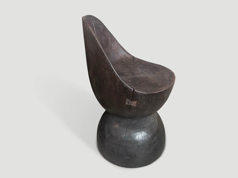 Sculptural Hand Carved Modern Organic Chair
