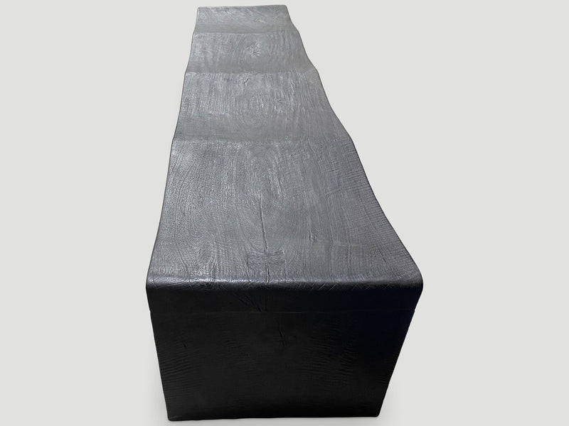 Impressive Long Charred Wave Bench