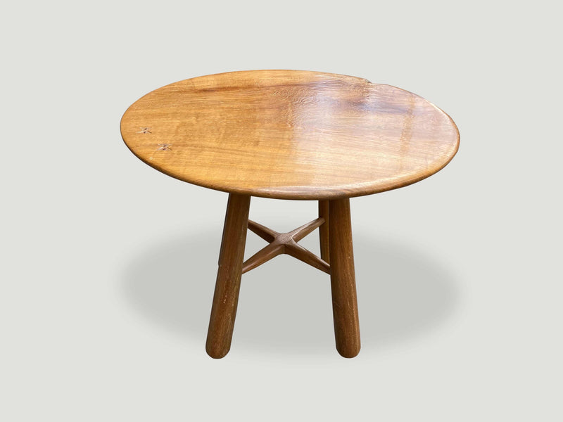 Mid Century Couture Round Table with Butterflies Inlaid