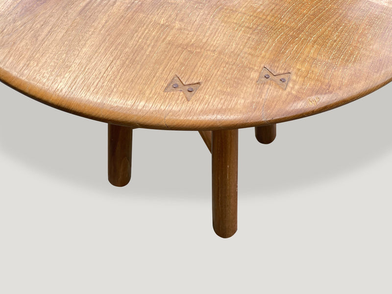 Mid Century Couture Round Table with Butterflies Inlaid