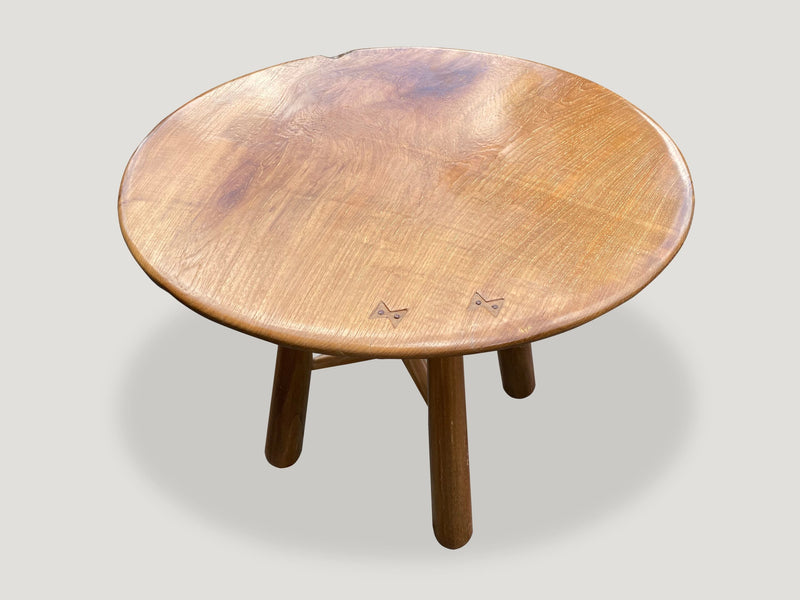Mid Century Couture Round Table with Butterflies Inlaid