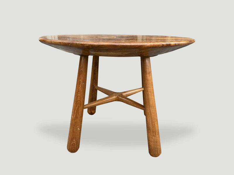 Mid Century Couture Round Table with Butterflies Inlaid