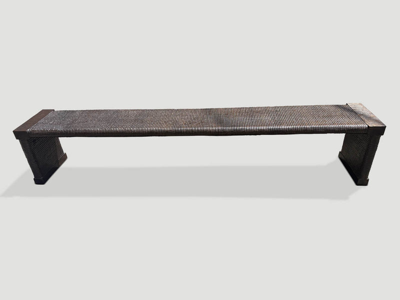 Exquisite Minimalist Couture Hand Carved Bench