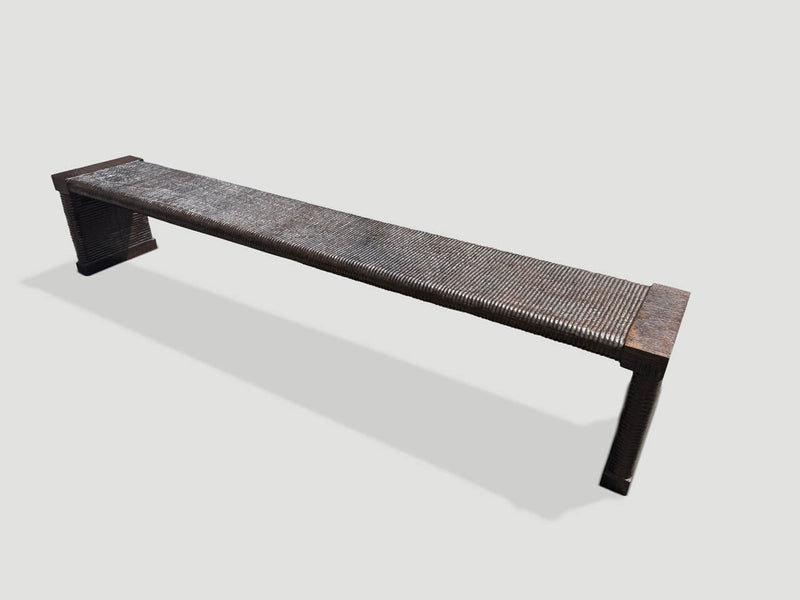 Exquisite Minimalist Couture Hand Carved Bench