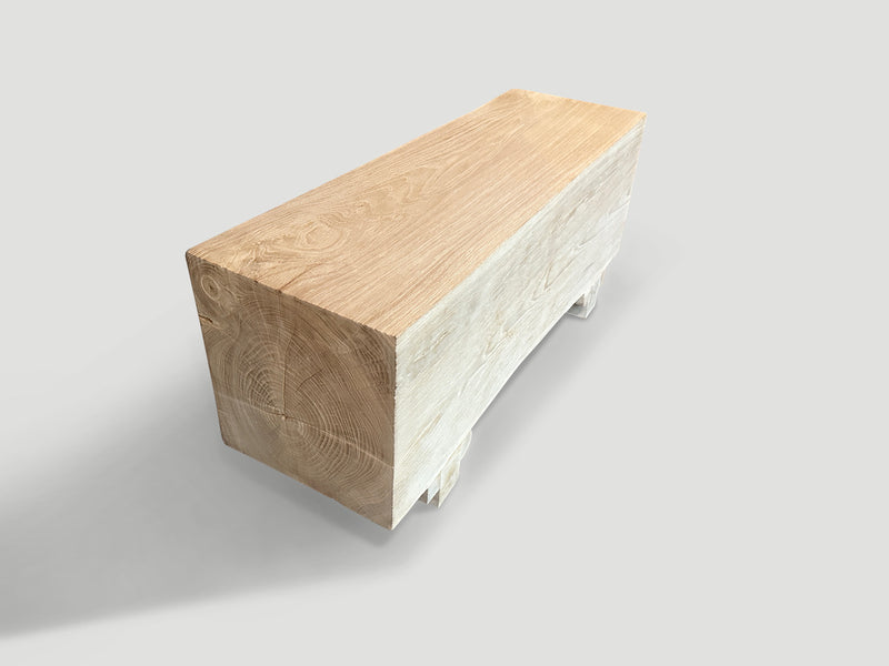 Minimalist Bleached Log Style Bench