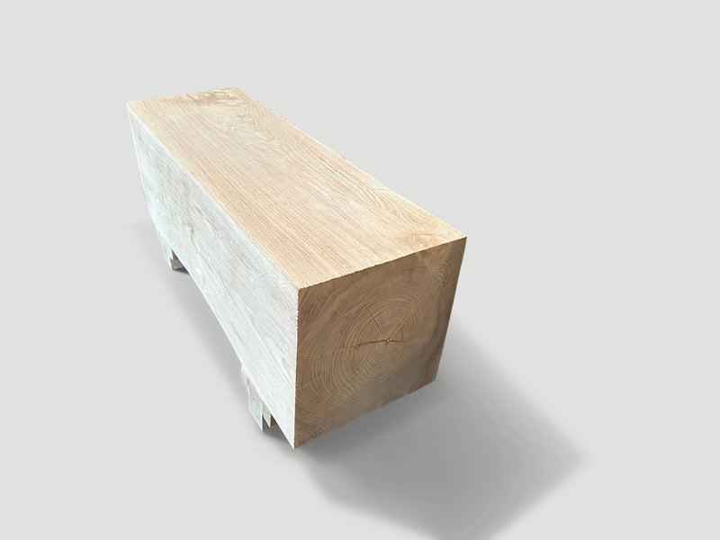 Minimalist Bleached Log Style Bench