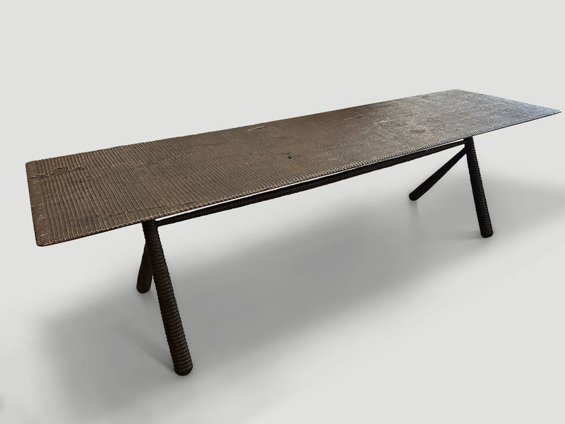 Mid Century Couture Hand Carved Dining Table or Console