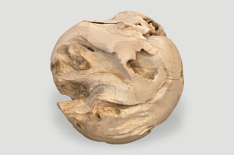 Bleached Teak Organic Sphere