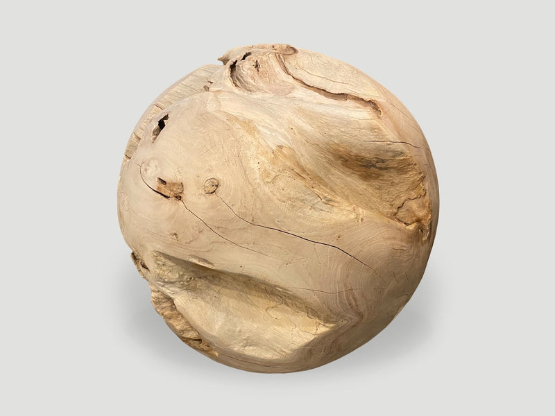Bleached Teak Organic Sphere