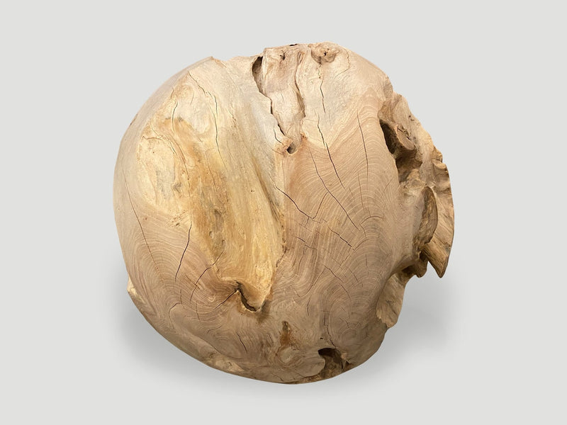 Bleached Teak Organic Sphere