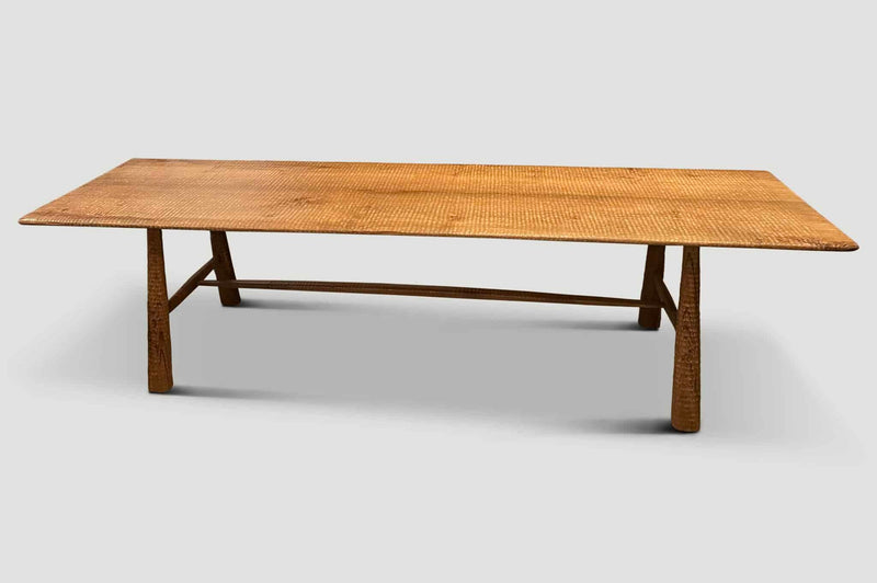 Impressive Hand Carved Teak Wood Dining Table or Console