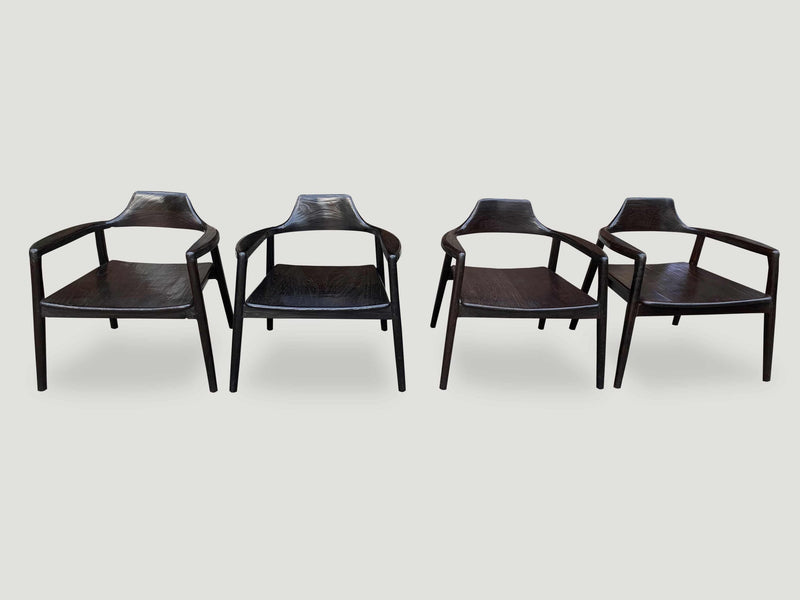 Mid Century Couture Set of Four Chairs