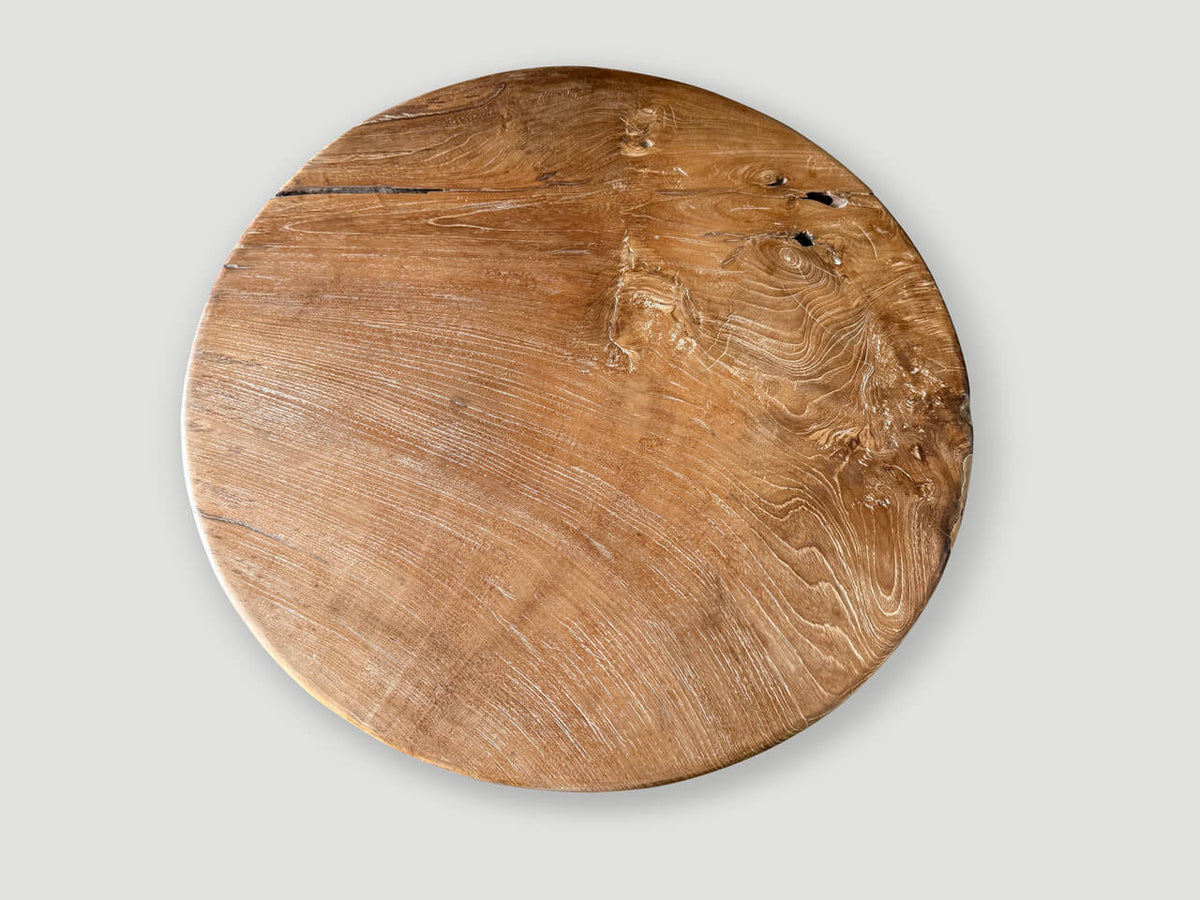 Modern Organic Ancient Teak Wood Table