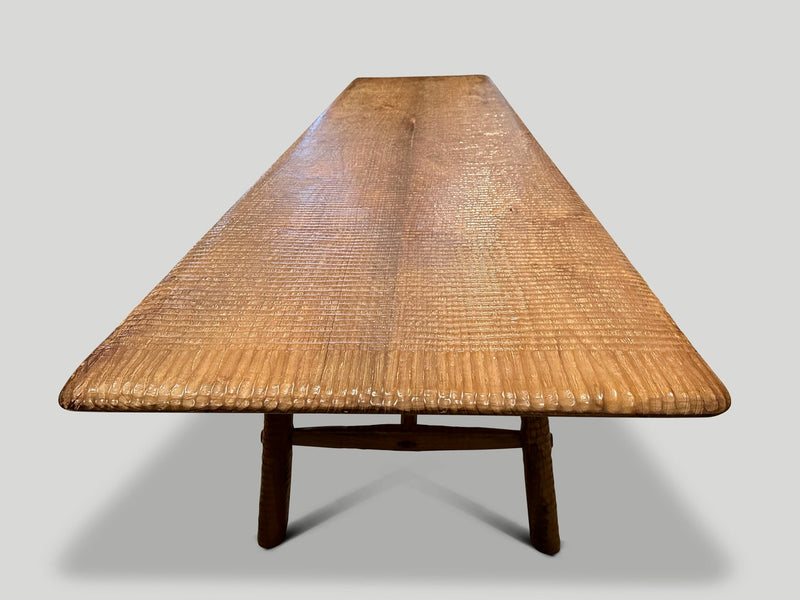 Impressive Hand Carved Teak Wood Dining Table or Console