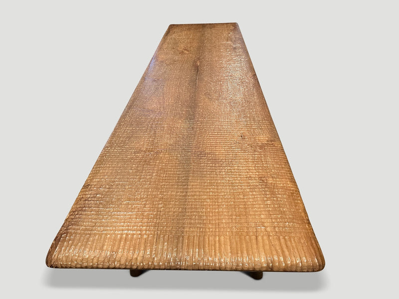 Impressive Hand Carved Teak Wood Dining Table or Console