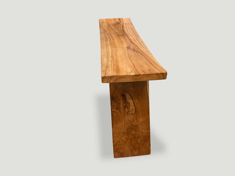 Minimalist Natural Teak Bench