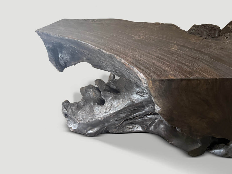 Modern Organic Sculptural Charred Console Table