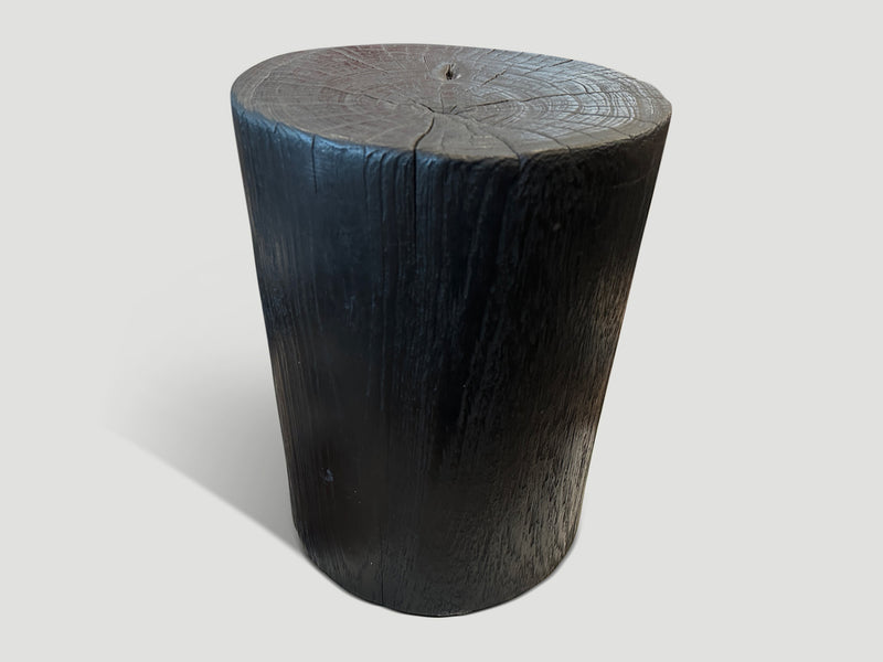 Cylinder Charred Side Table or Stool