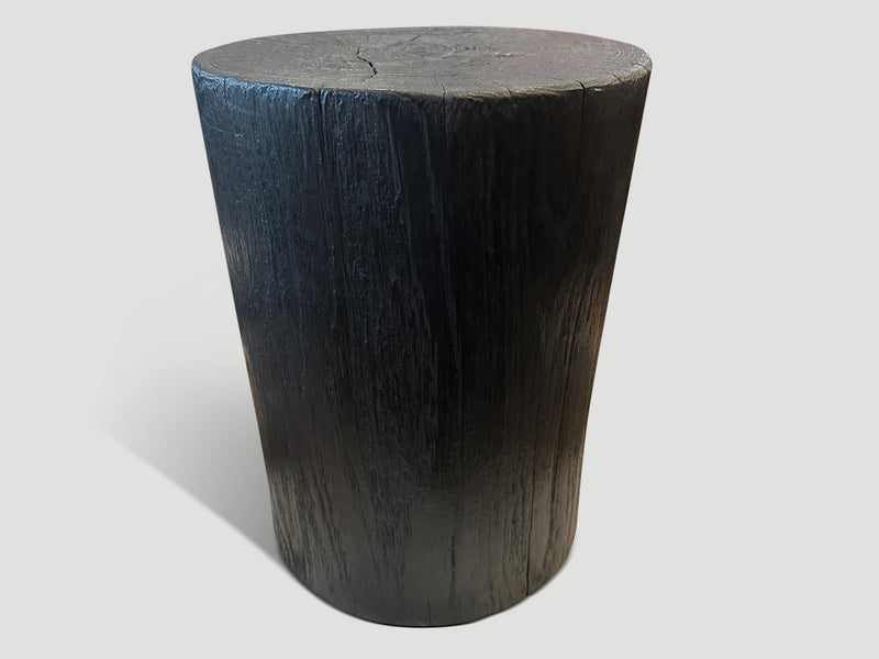 Cylinder Charred Side Table or Stool