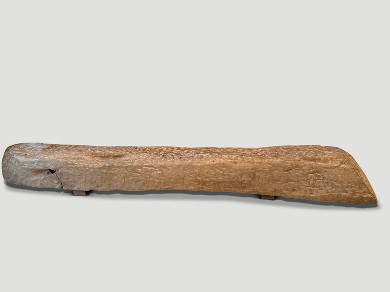 Ancient Teak Wood Log Bench