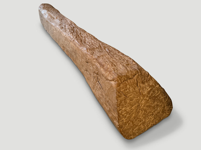 Ancient Teak Wood Log Bench