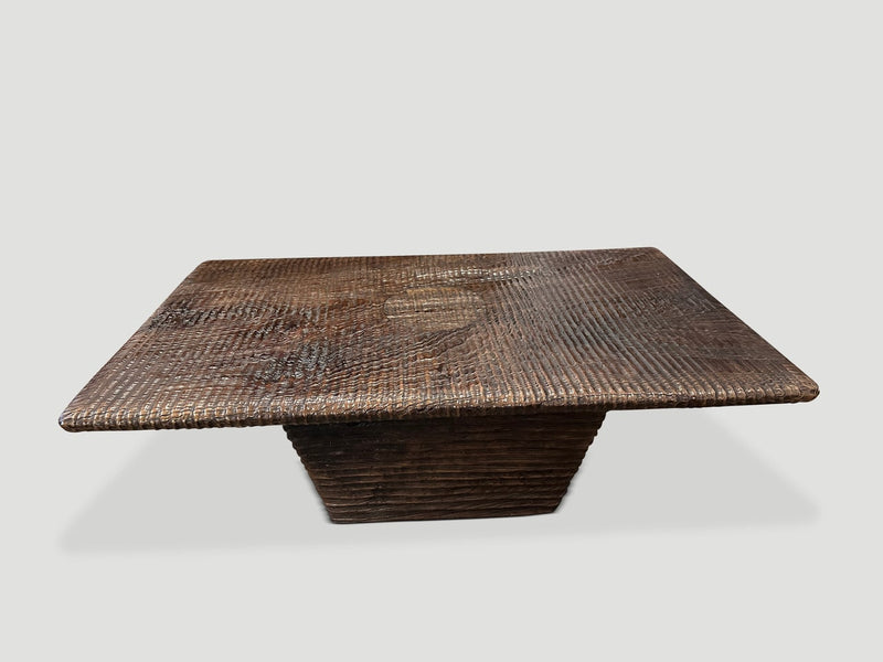 Impressive Minimalist Carved Coffee Table