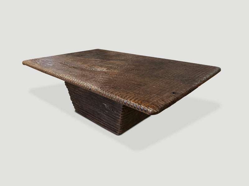 Impressive Minimalist Carved Coffee Table