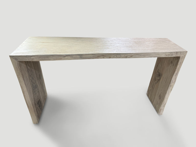 Minimalist White Washed Console Table