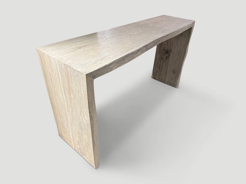 Minimalist White Washed Console Table
