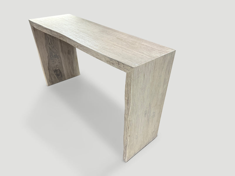 Minimalist White Washed Console Table