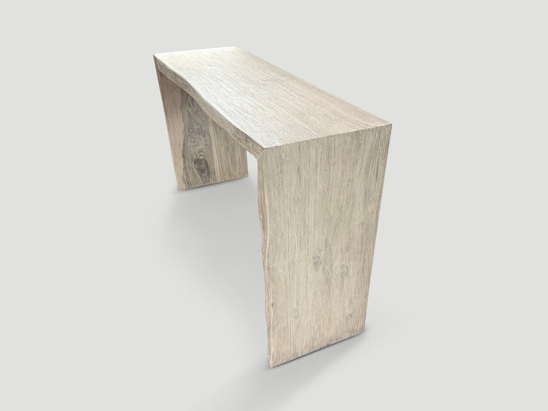 Minimalist White Washed Console Table