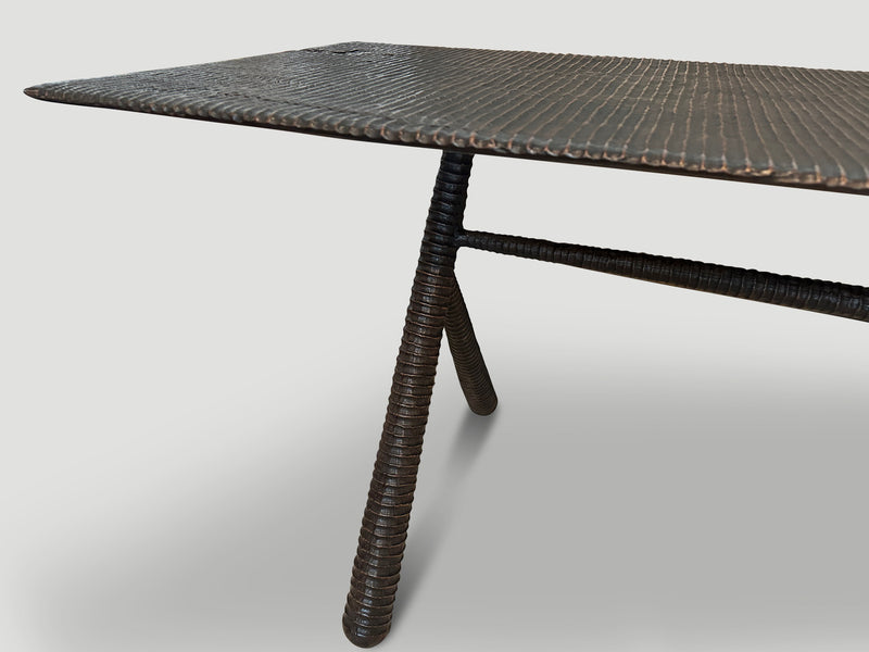 Mid Century Couture Hand Carved Dining Table or Console