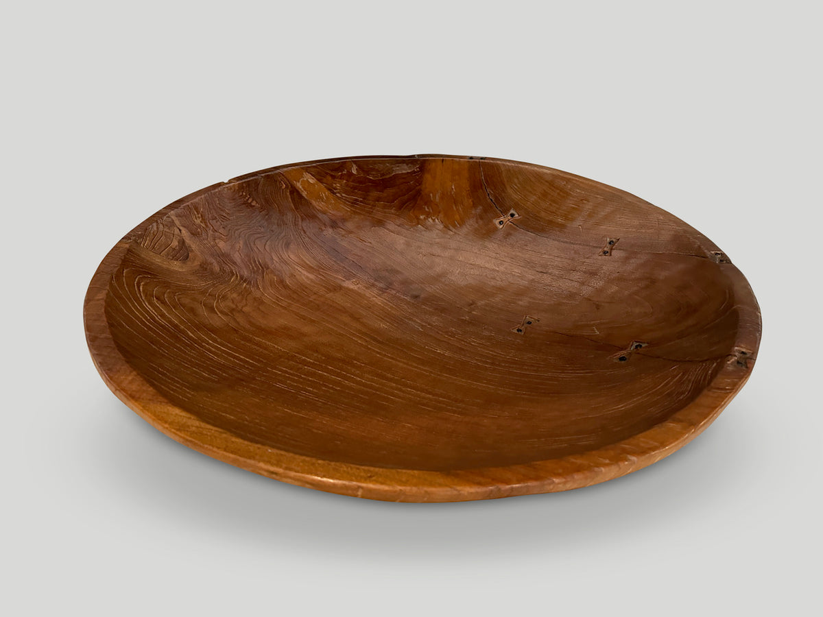 Monumental Sculptural Rare Teak Bowl