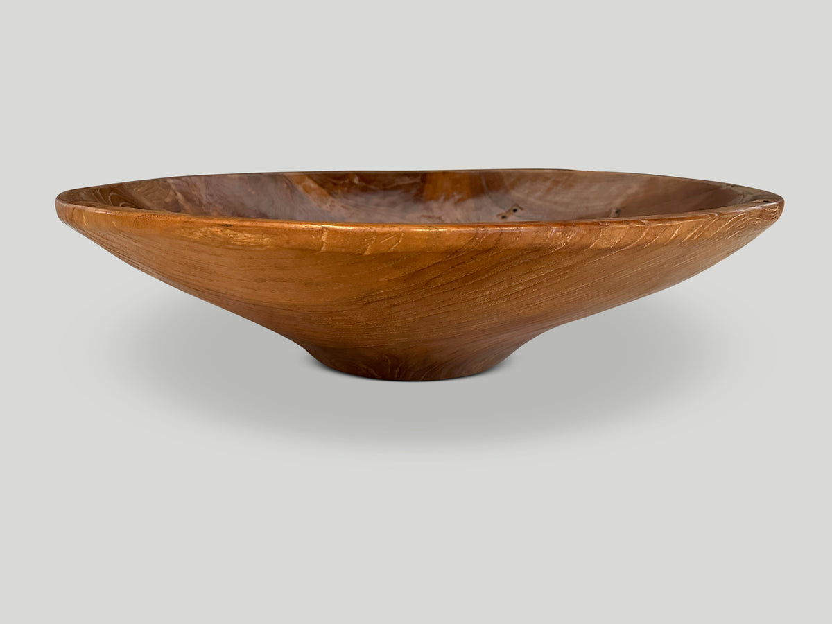 Monumental Sculptural Rare Teak Bowl