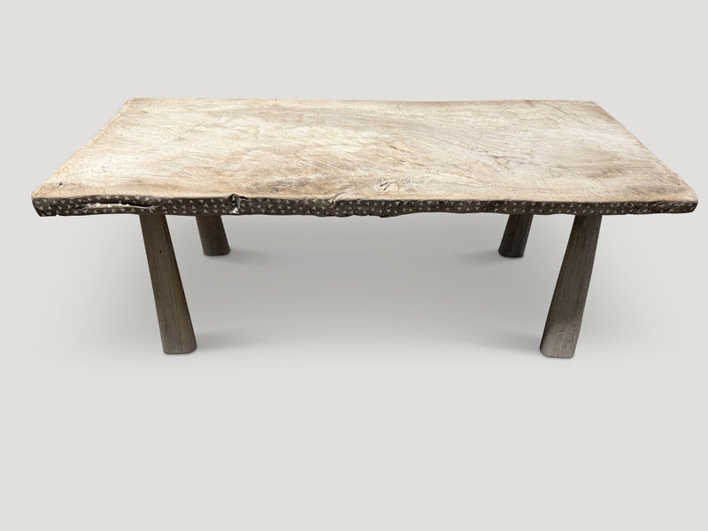 Shell Inlaid Teak Coffee Table