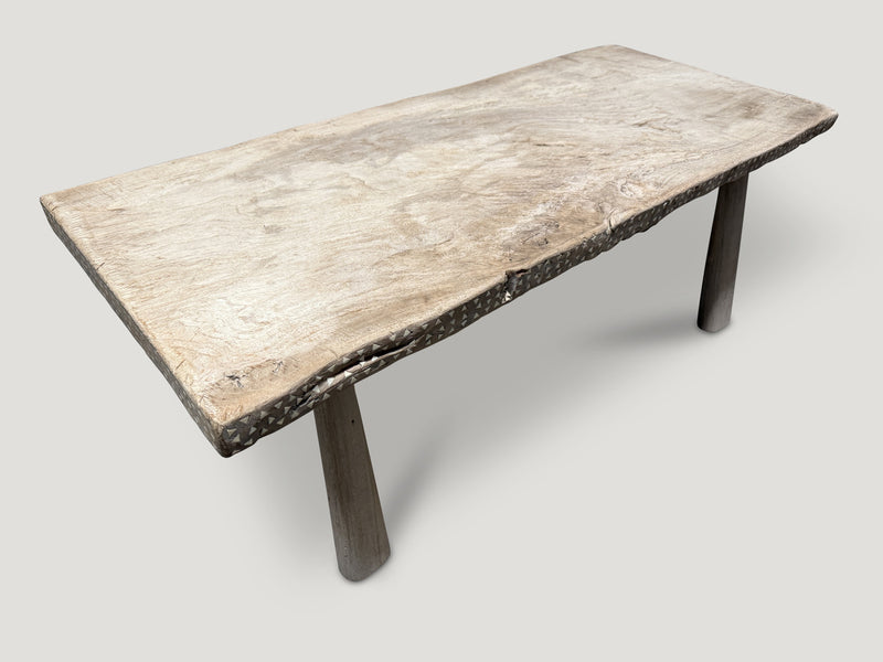 Shell Inlaid Teak Coffee Table