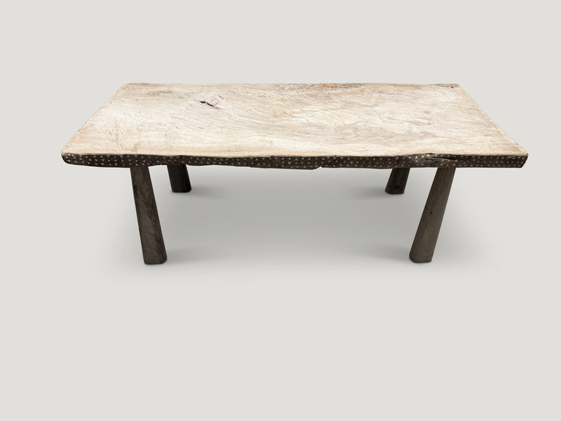 Shell Inlaid Teak Coffee Table