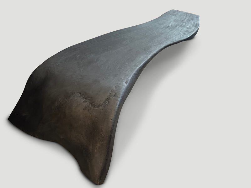 Impressive Sculptural Charred Coffee Table or Bench