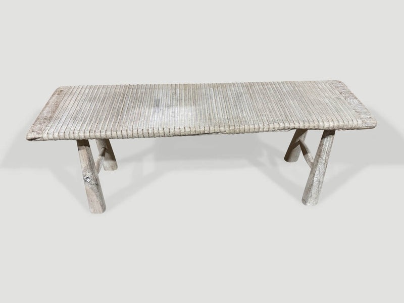 Minimalist Hand Carved Modern Organic Bench