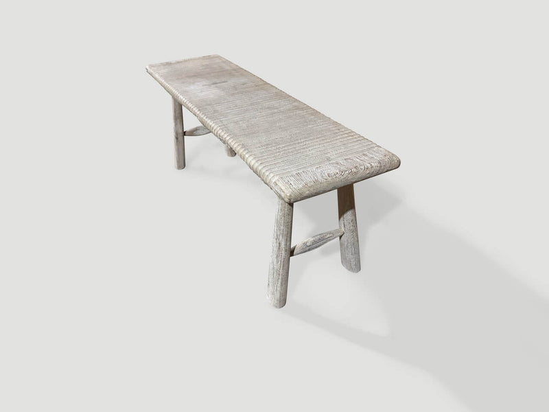 Minimalist Hand Carved Modern Organic Bench