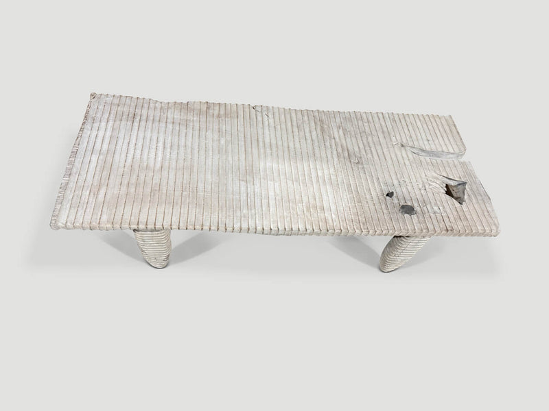 Minimalist Hand Carved Organic Coffee Table