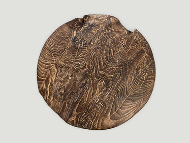 Single Charred Teak Side Table