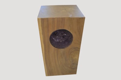 St. Barts Suar Wood Pedestal with Resin